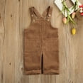 thumbnail image 5 of IZhansean Toddler Kid Baby Boys Girls Corduroy Romper Jumpsuit Bib Pants Overalls Clothes Khaki 4-5 Years, 5 of 9