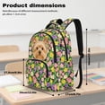 thumbnail image 6 of Garronmavis Dark Green Mixed Wildflower Yorkshire Terrier Backpack Bundle, 17 Inch Pet Dog Casual Girls School Bookbag Including Lunch Bag, Stationery Pouch and Water Bottle Carrier, 6 of 8