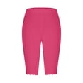 thumbnail image 5 of Noric Women's Plus Size Workout Shorts Tummy Control Compression Scallop Hem Athletic Yoga Shorts for Summer, 5 of 6