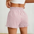 thumbnail image 4 of Aloohaidyvio Women's Plaid Boxer Shorts Summer Casual Gingham Shorts with Pockets, 4 of 7