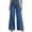 Blue, variant on Womens Loose Wide Leg Stretch Denim Jeans - High Quality Casual Black S