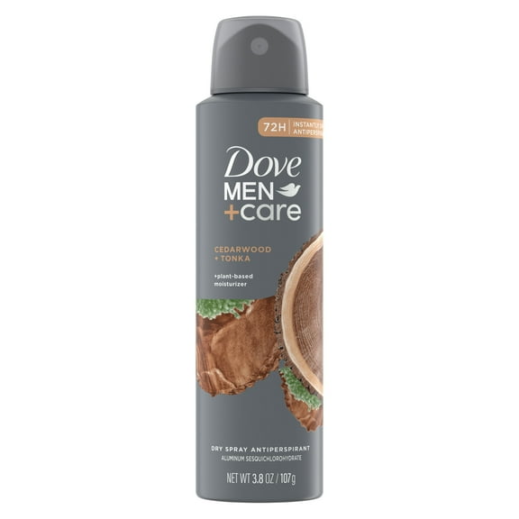 Dove Men Care Dry Spray Antiperspirant Deodorant for Men Cedarwood   Tonka, 3.8 oz