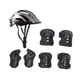 thumbnail image 5 of Conjunto de rodilleras para casco de bicicleta perfecl casco deportivo para niños Negro, 5 of 8