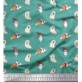 thumbnail image 1 of Soimoi Moss Georgette Fabric Ghost Halloween Print Fabric by The Yard 42 Inch Wide, 1 of 1
