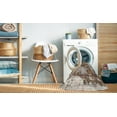 thumbnail image 2 of Ahgly Company Machine Washable Indoor Rectangle Abstract Tan Brown Area Rugs, 8' x 12', 2 of 7