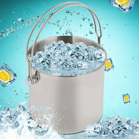 

Ice Bucket Silver Non- Stainless Ice Bucket For Home Kitchen