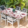 thumbnail image 2 of Watercolor Flowers Table Cloths for 4 Foot Rectangle Tables, Spring Pink Ink Floral Botanical Patio Waterproof Elastic Fitted Tablecloths, Washable Rectangular Table Cover for Camping, 2 of 8