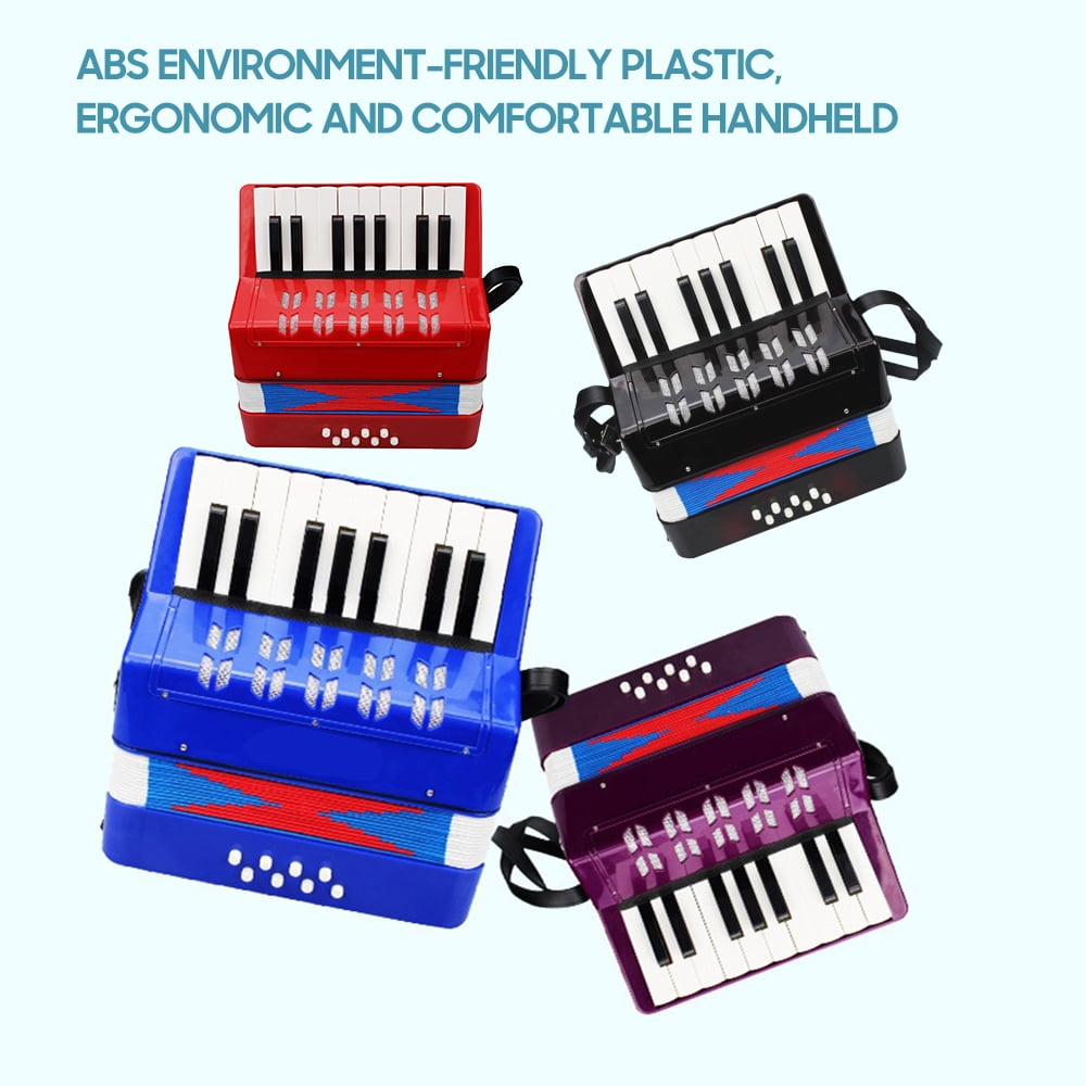 Walmeck   Accordion 17- 8 Bass  Small Accordion  Musical Instrument for Beginner Birthday Gift