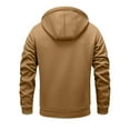 thumbnail image 5 of OGLCCG Hoodies Jacket for Men Full Zip Up Thick Sherpa Lined Hoode Jacket with Pockets Fall Winter Warm Fleece Hooded Sweatshirts,L,Khaki, 5 of 5