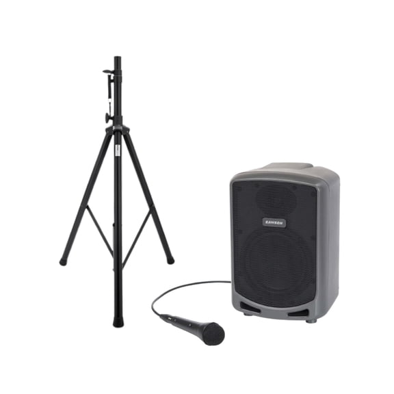 Samson Expedition Express Plus 75W Rechargeable Bluetooth Portable PA Speaker with Stand (2 Items)