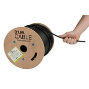trueCABLE Cat6 Direct Burial, Shielded FTP, 500ft, Waterproof, Outdoor Rated CMX, Black, 23AWG Solid Bare Copper, 550MHz, ETL Listed, Bulk Ethernet Cable