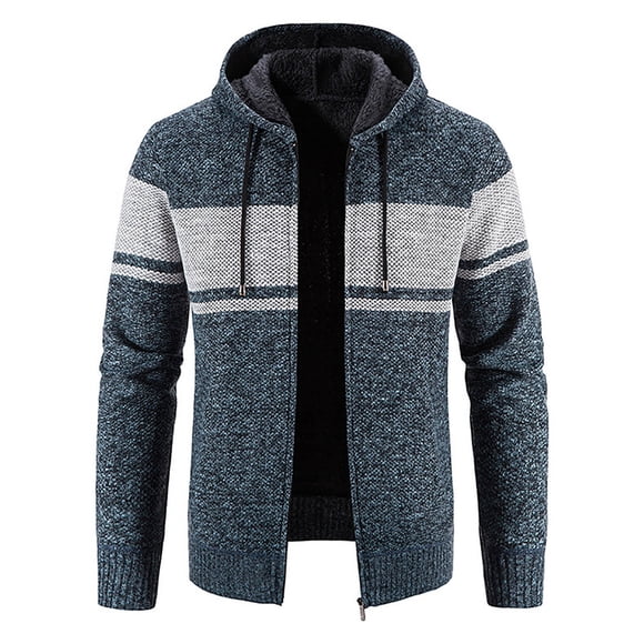 RKSTN Vestes pour Hommes Mode et Hiver Col Montant Chandail Décontracté Veste en Molleton Automne et Hiver Veste à Manches Longues Manteaux
