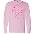 thumbnail image 3 of Inktastic Breast Cancer Awareness Rainbow Ribbon with Hearts Long Sleeve T-Shirt, 3 of 5