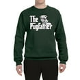 thumbnail image 2 of Wild Bobby,The Pugfather Funny Godfather Movie Logo Pug Parody, Father's Day, Unisex Crewneck Graphic Sweatshirt, Forest Green, Large, 2 of 3