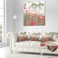 thumbnail image 3 of Designart Red Poppy Flowers Meadow - Floral Throw Pillow - 18x18, 3 of 5