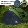 thumbnail image 3 of Pop Up Tents for Camping 4 Person Waterproof Tent Easy Pop Up Army Tents Surplus Tents Military Tents Military Pop Up Tent Popup Tent Camping Easy Up Camping Tents Instant Pop Up Tent Big Green, 3 of 5