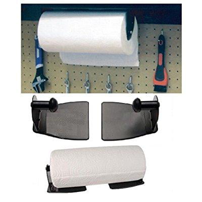 magnetic paper towel holder for kitchen; heavy duty steel holder with magnetic backing that sticks to any ferrous surface; great for work benches, storage closets, grill or in the garage.- by