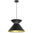 thumbnail image 6 of Dainolite PAT-181P-BK-698 18 in. Patricia Single Pendant 1 Light with Black & Gold Shade, Matte Black, 6 of 6