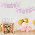 thumbnail image 4 of Monthly Photo Banners, Birthday Milestone Party Decorations Sign Garland Flags, Gift for Party Planners, Pink, 1 set, 4 of 10