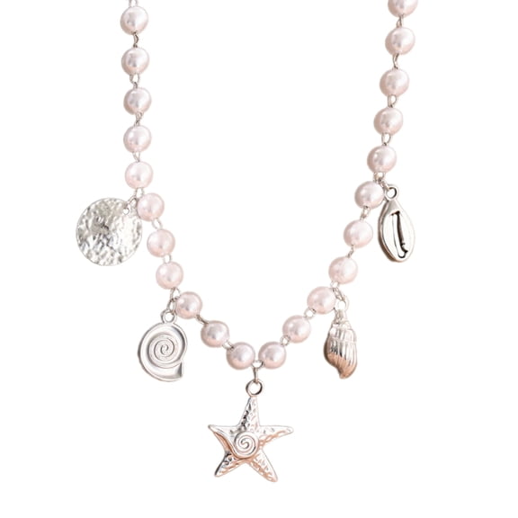 WINDLAND Beach Inspired Jewelry Adjustable Starfish Pendant Necklace Alloy Neck Ornament