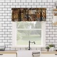 thumbnail image 4 of Wild Animals Curtain Valance for Kitchen Cheetah Zebra Tiger Animal Fur Pattern Hunters Cabins Decor Rod Pocket Window Curtain Valance for Living Room Bathroom Bedroom 54x18inch, 4 of 6