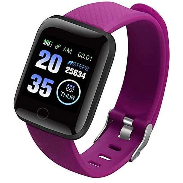 Reloj inteligente a prueba de agua con pantalla de frecuencia cardíaca y presión arterial, seguimiento de actividad física Smartwatch 116 Plus Pantalla a color Adepaton WMZL-652-4