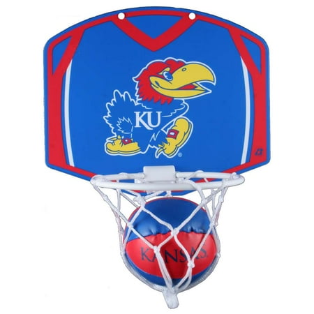 1988 Kansas Jayhawks Basketball - Kansas Jayhawks Mini Basketball And Hoop Set - Alt