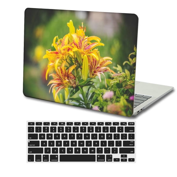 KSK KAISHEK Plastic Hard Protective Shell Case Cover Only for 2022.0 Release MacBook Air 13.6 Inch Touch Bar + Black Keyboard Cover Model: A2681 m2 Flower 1028