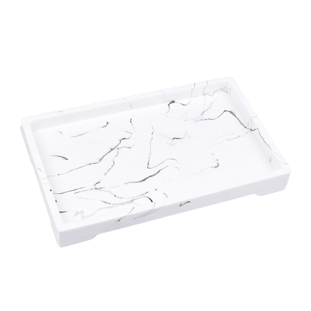 Bandeja de tocador de baño Bandeja de joyería Soporte de exhibición de resina para bañera Plato de joyería para blanco