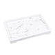 thumbnail image 1 of Bandeja de tocador de baño de mármol, decoración del hogar, organizador de cosméticos de bañera de resina blanco, 1 of 7