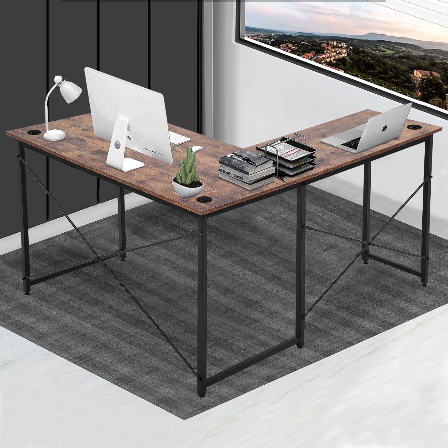 ergonomic l desk