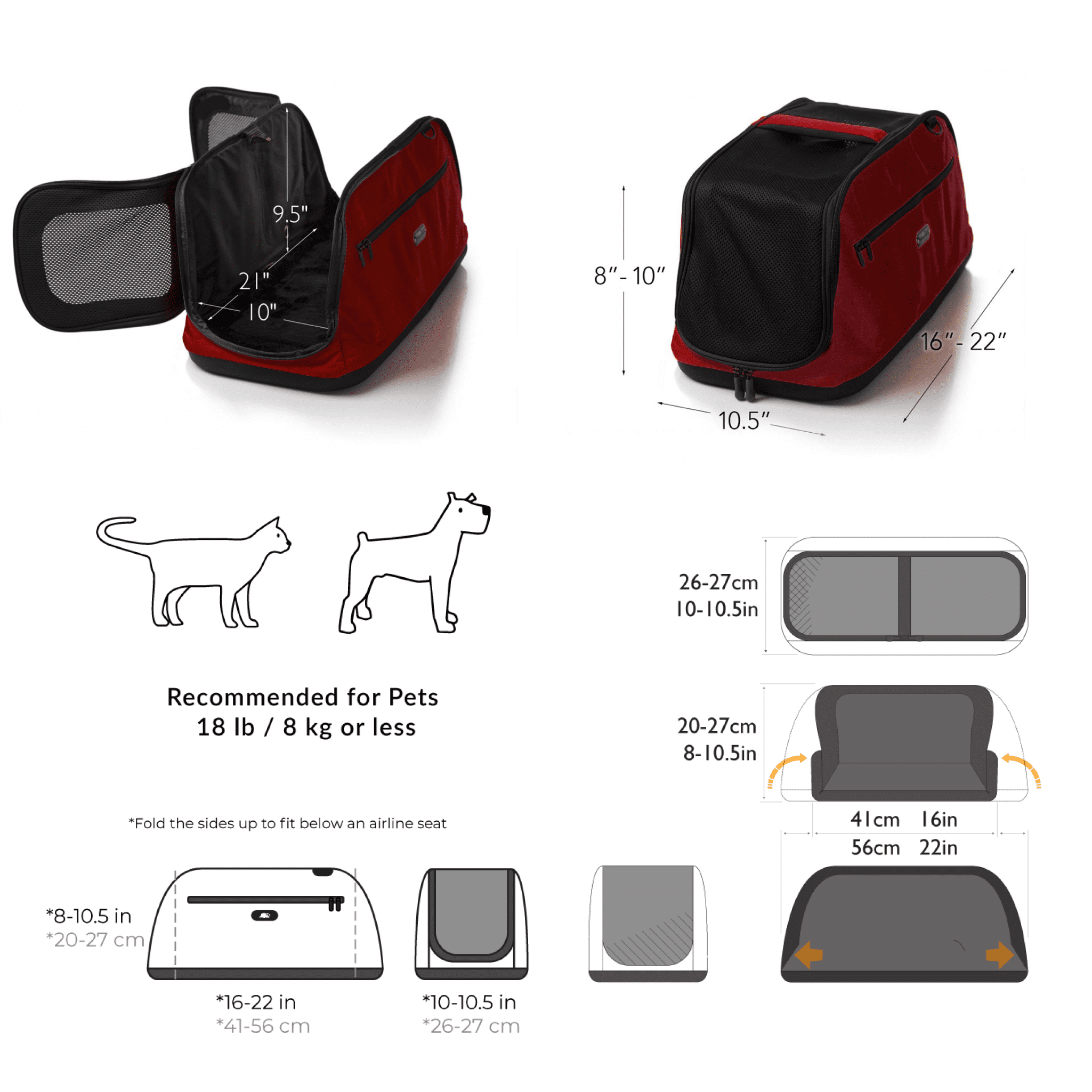 Sleepypod Air - Airline Approved Carrier and Crash-Tested Car Seat for Cats and Dogs up to 18 lbs. (Robin Egg Blue)