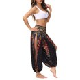 thumbnail image 2 of Txlixc Pantalones de entrenamiento para mujer, estampado digital bohemio, pantalones de yoga sueltos con lado dividido Txlixc Estilo de ocio, 2 of 9