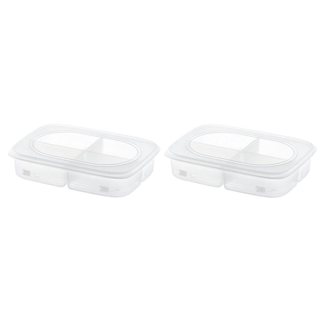 MasteelfCA 2Pcs Household Freezer Bins Transparent Refrigerator Bins Multi-function Fridge Containers