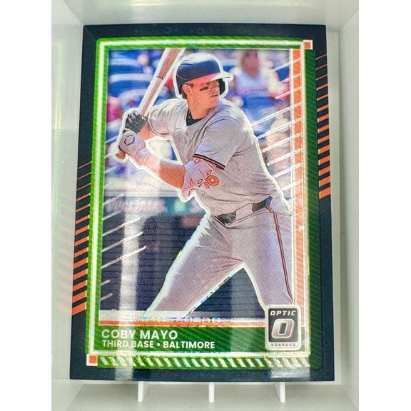 2025 Panini Donruss Optic Black Circles Rookie Color Match Coby Mayo Orioles Baseball Card Baltimore Orioles MLB Baseball Trading Card