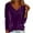 Purple, variant on Cowl Neck Velvet Tops for Women Trendy Pleated Long Sleeve Shirts Casual Basic Blouses Spring Summer Going Out Clothing