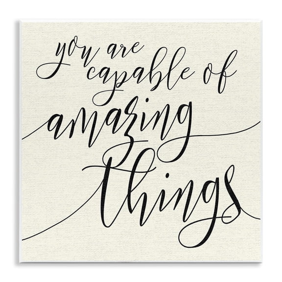 Stupell Industries Traditional Capable of Amazing Things Wall Plaque Art, 12 x 12, by Lil' Rue