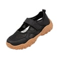 thumbnail image 3 of Domuza Women's Breathable Mesh Mary Jane Walking Shoes Adjustable Hook And Loop Strap Non Slip Rubber Sole Lightweight Casual Daily Outdoor Footwear Black 8（EU-40）, 3 of 4
