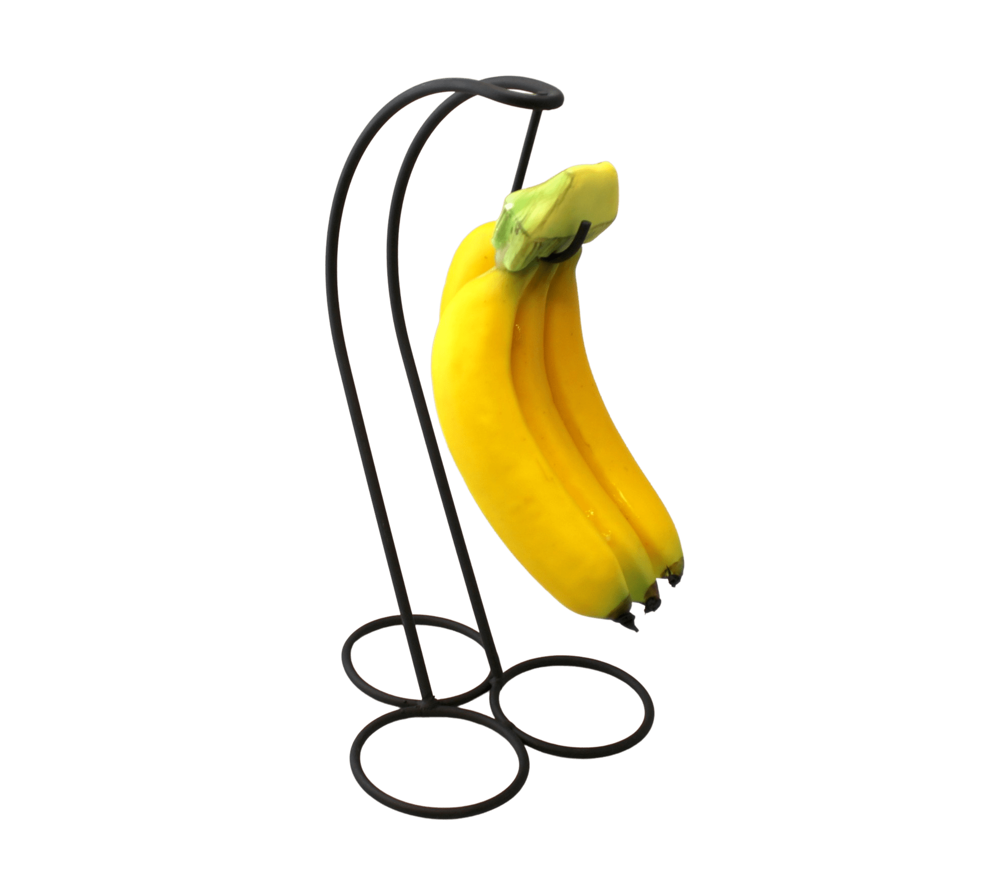 Dependable Industries Matte Black Banana Tree Holder Ripen Fruit Evenly Prevents Bruising and Spoiling