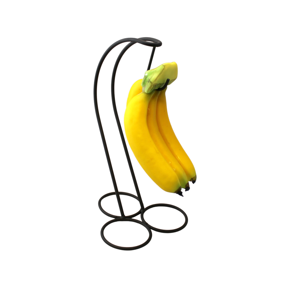 Dependable Industries Matte Black Banana Tree Holder Ripen Fruit Evenly