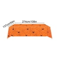 thumbnail image 2 of Halloween Tablecloth with Spiderweb Design - Waterproof Plastic - 107.87x53.94in - Black & White, 2 of 6