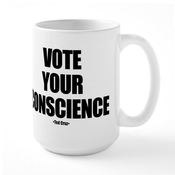 CafePress - Vote Your Conscience Mugs - 15 oz Ceramic Large White Novelty Mug