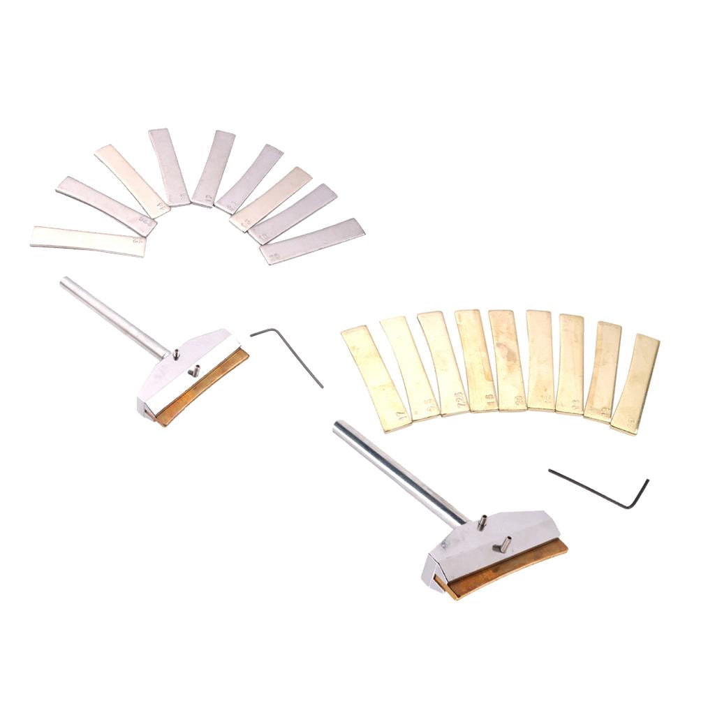 LeeQinersw Fretboard Press Caul Inserts+Fret Pressing Tool for Electric Guitar/Bass Golden