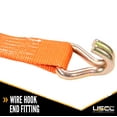thumbnail image 4 of 2" x 12' Orange Ratchet Strap w/ Double J Hook, 4 of 7