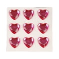 thumbnail image 2 of 10 Sheets Rhinestone Stickers Children Hand Acrylic Decals Three-dimensional Student DIY Love Heart Crafts Label Table Party Peach Color, 2 of 5
