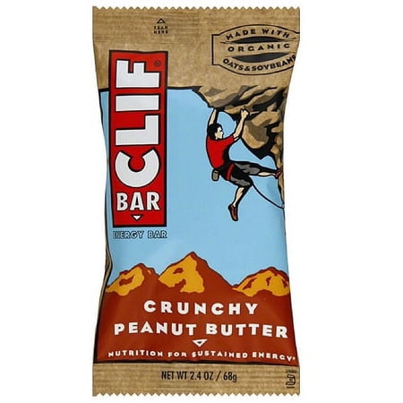 CLIF Bar Crunchy Peanut Butter Energy Bars, 2.4 oz (Pack of 12)