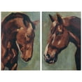 thumbnail image 4 of "Village Knight/Thoroughbred- Horse Portrait" Fine Giclee Printed Directly on Hand Finished Ash Wood Wall Art Set of 2, 4 of 10