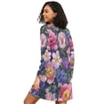 thumbnail image 2 of FORMRS Womens Long Sleeve Nightgowns Crew Neck Sleep Shirt Soft Pajamas Sizes S-3XL, Soft Pinks Flowers, 2 of 8