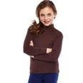 thumbnail image 3 of Leveret Solid Turtleneck 100% Cotton (4 Toddler, Brown), 3 of 3