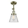 thumbnail image 4 of Innovations Lighting 201F-AB-G61 Small Cone 1 Light 6" Wide Semi-Flush Ceiling Fixture -, 4 of 5